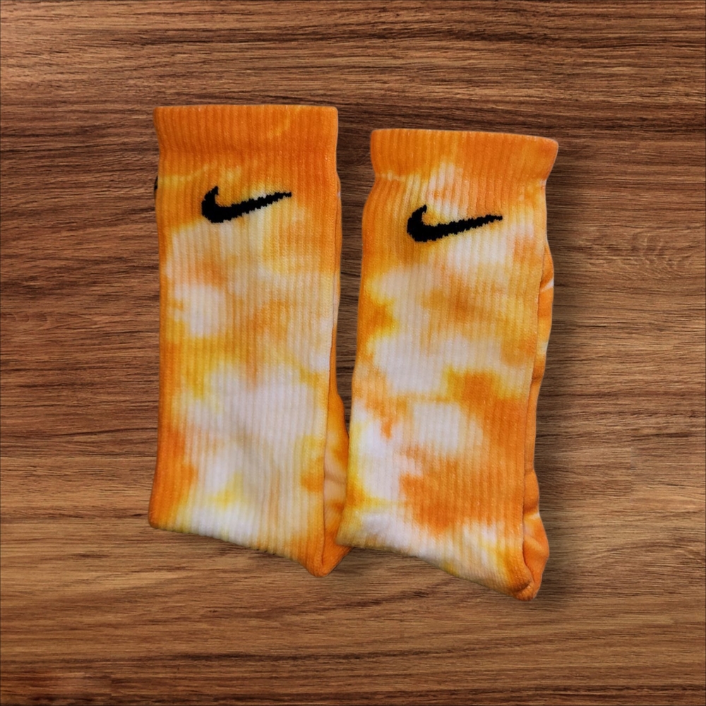 Nike Orange Tie-Dye Socks